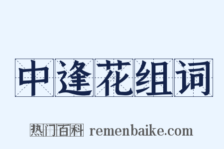中逢花组词是什么意思的图片